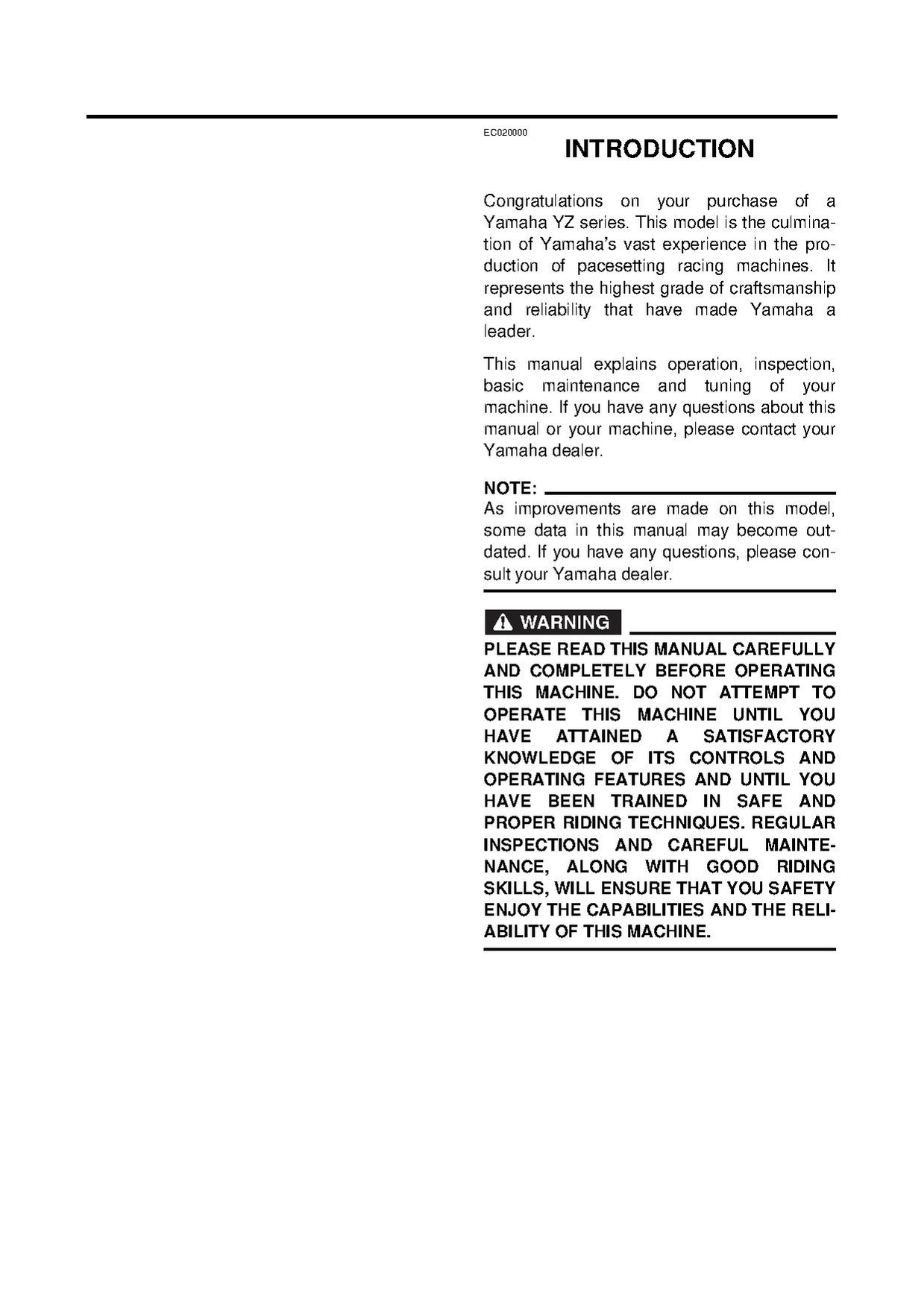 File:2002 Yamaha YZ80 (PLC) (LWC) Owners Service Manual.pdf