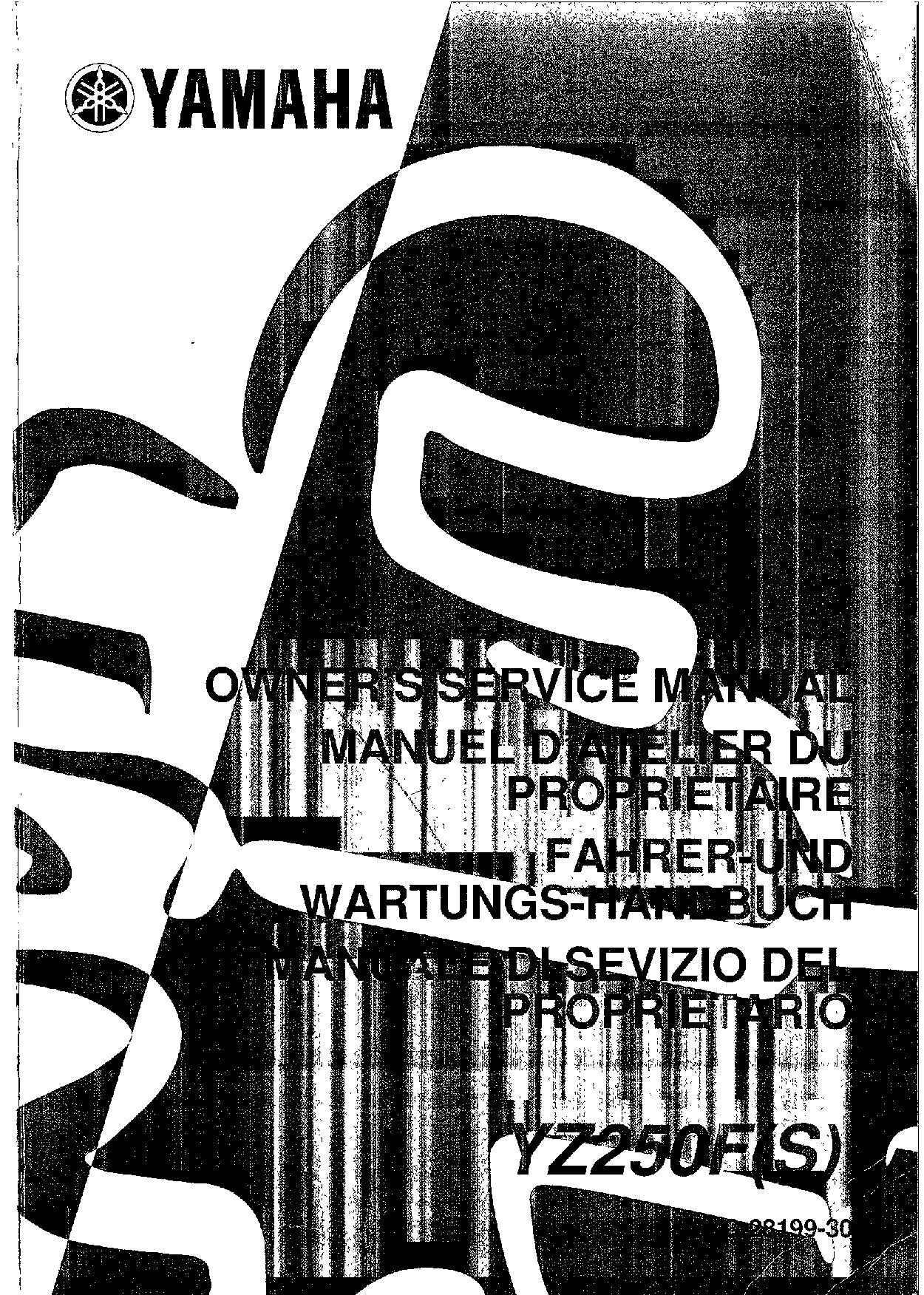 File:2004 Yamaha YZ250F S Owners Service Manual.pdf