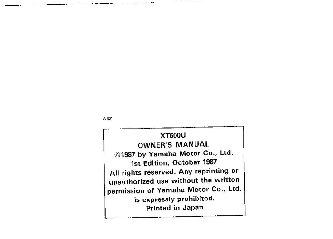 File:1988 Yamaha XT600 U Owners Manual.pdf