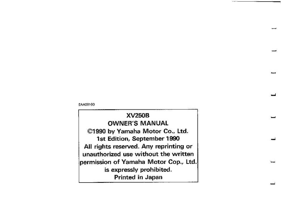 File:1991 Yamaha XV250 B Owners Manual.pdf