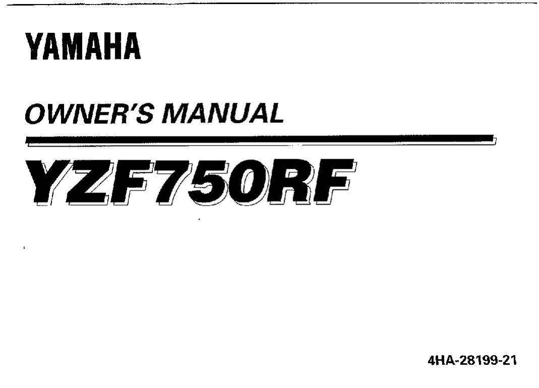 File:1994 Yamaha YZF750R F Owners Manual.pdf