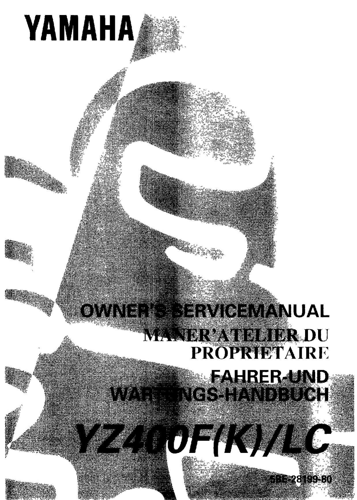 File:1998 Yamaha YZ400 (K) (LC) Owners Service Manual.pdf