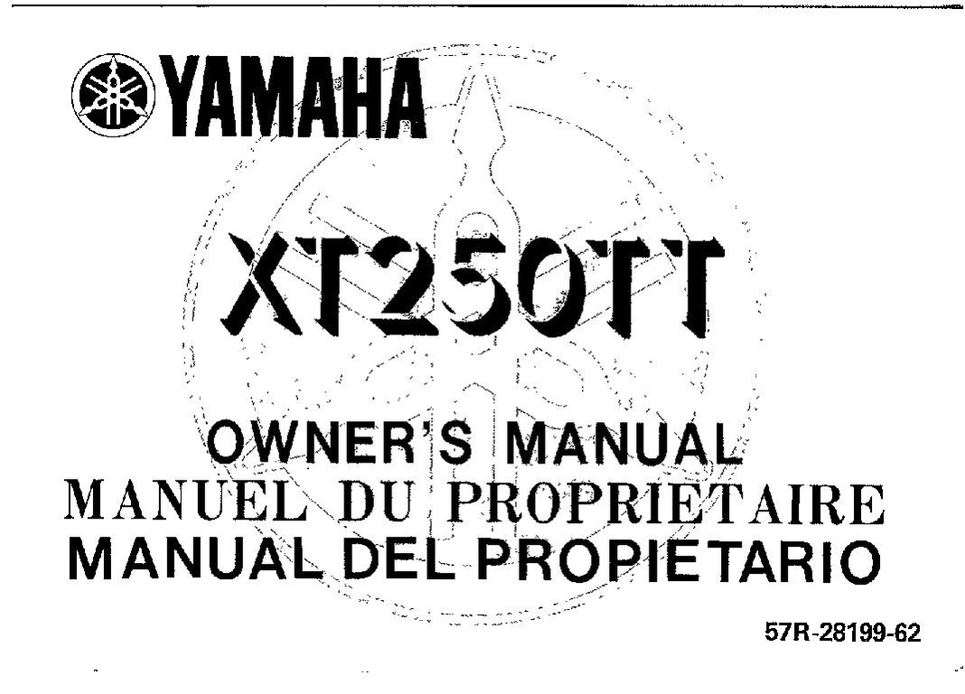 File:1987 Yamaha XT250T T Owners Manual.pdf
