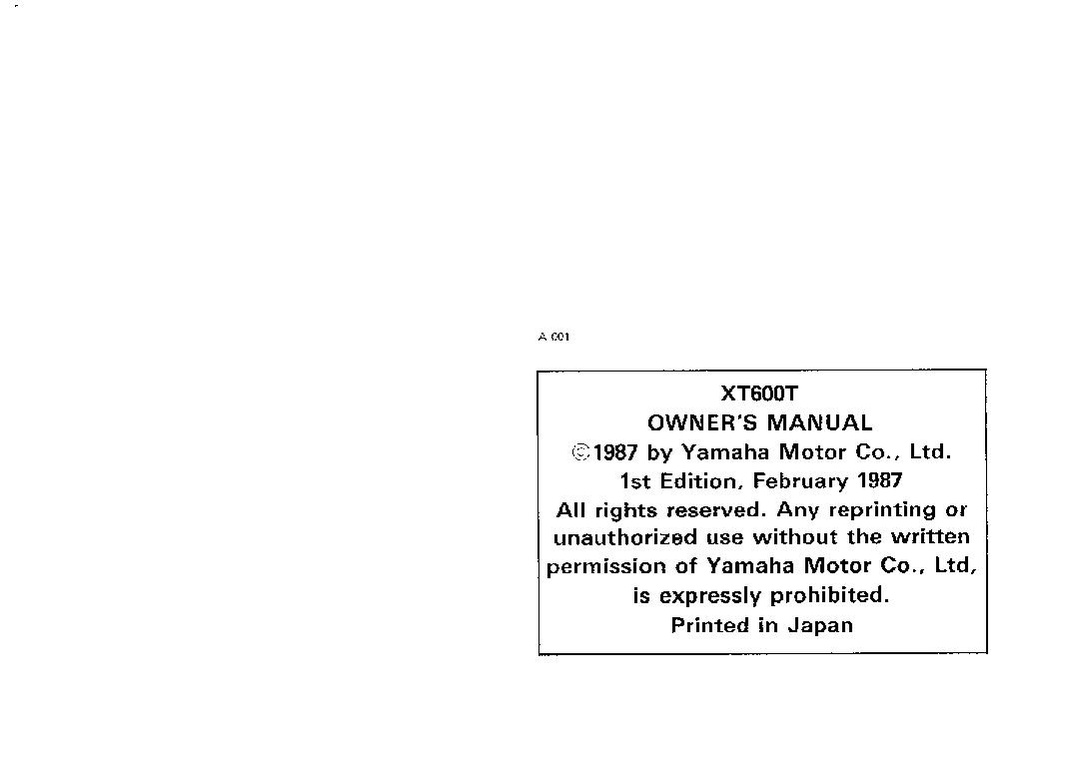 File:1987 Yamaha XT600 T Owners Manual.pdf