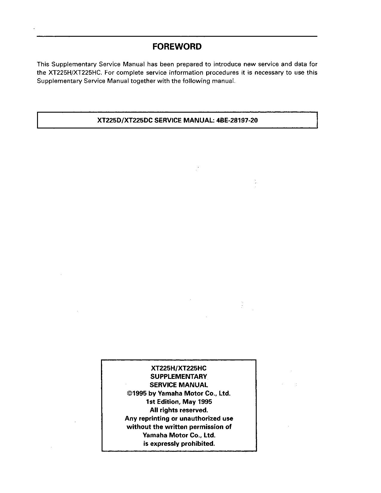 File:Yamaha XT225 1995 Service Manual.pdf