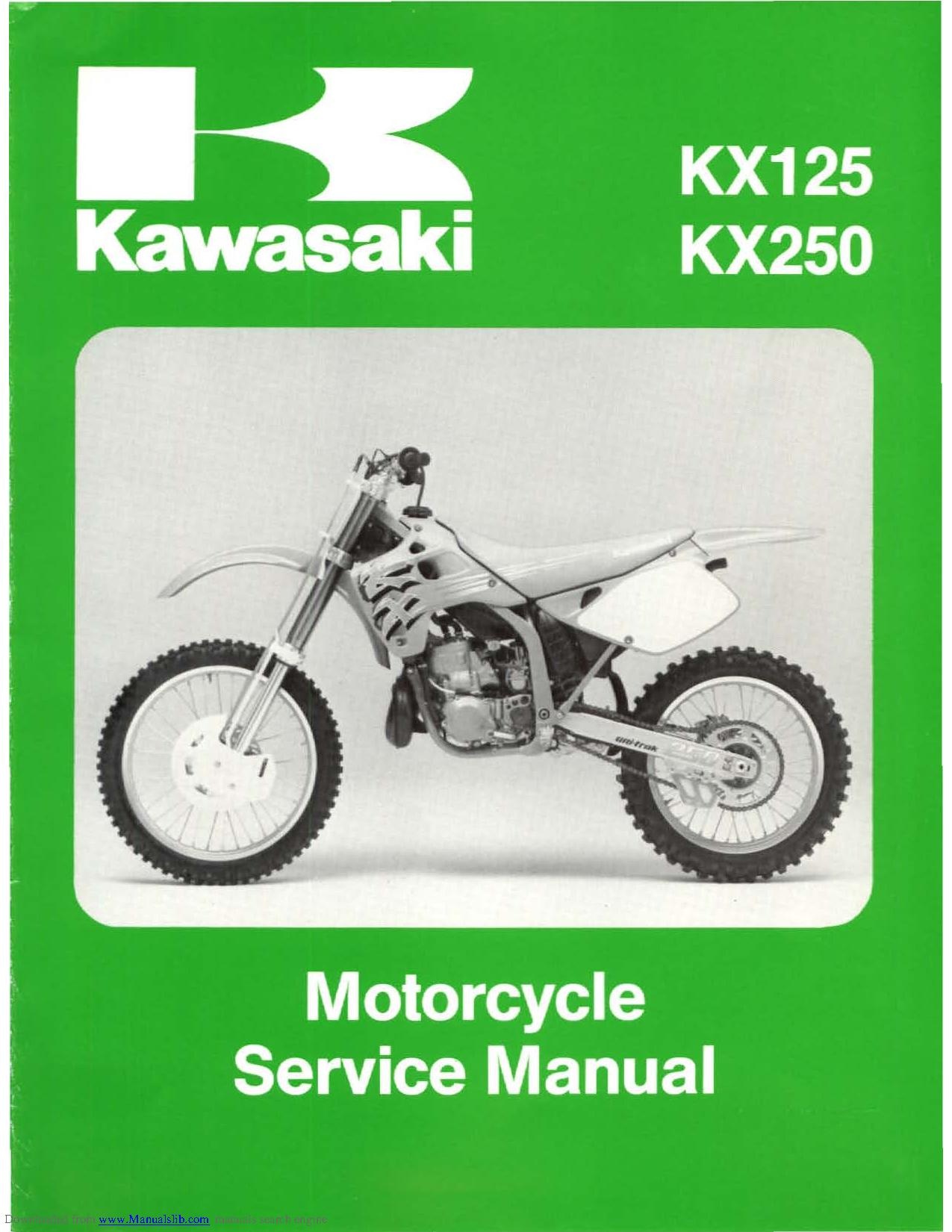 File:Kawasaki KX250 J 1992-1993 Service Manual.pdf - CycleChaos