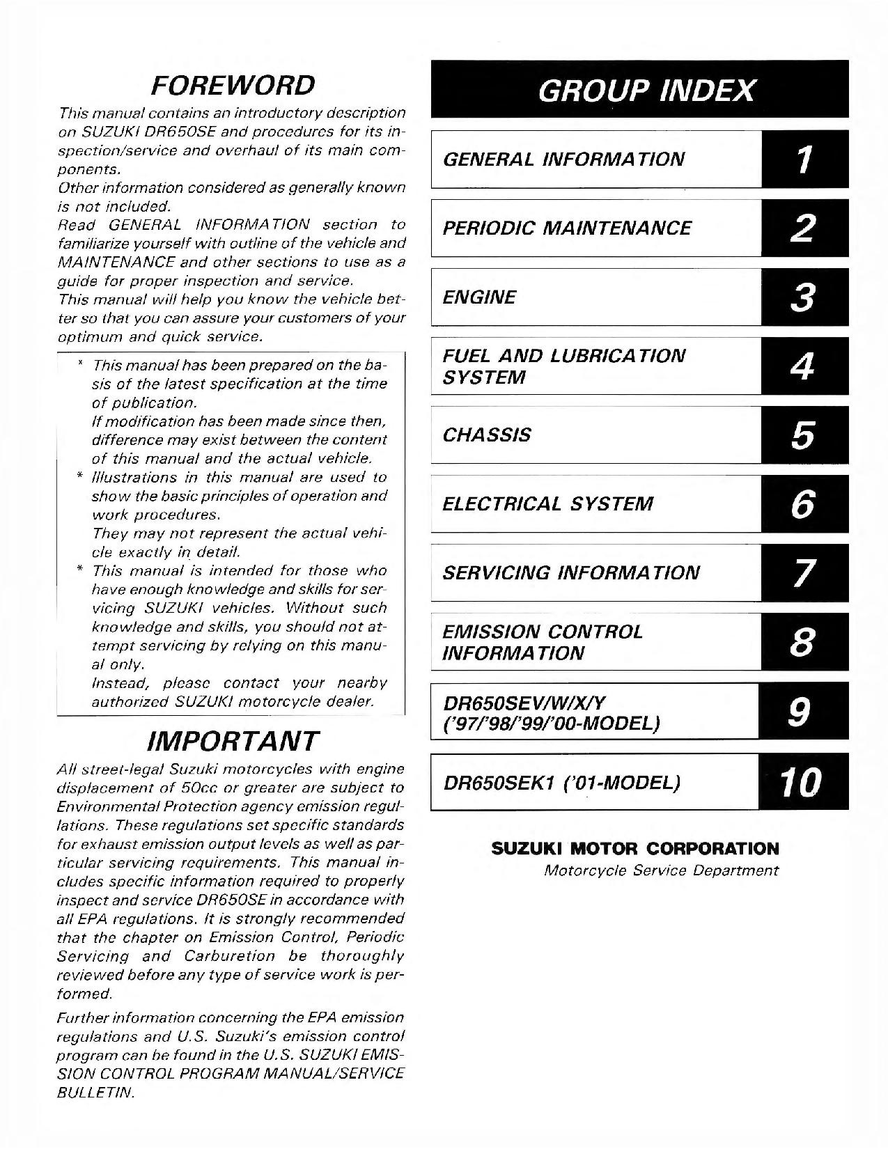 File:Suzuki DR650SE 1996-2001 Service Manual.pdf
