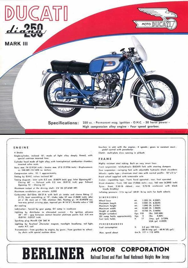 1968 Ducati 250 Diana Mark III